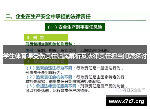 学生体育课受伤责任归属解析及法律责任担当问题探讨