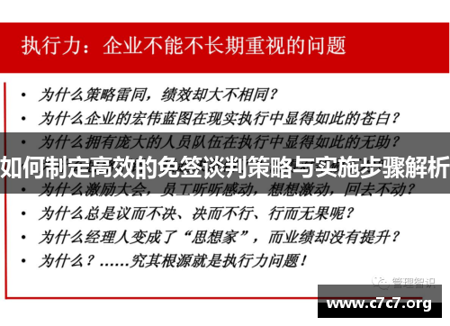 如何制定高效的免签谈判策略与实施步骤解析
