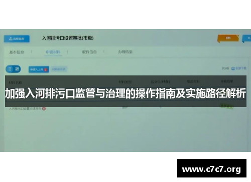 加强入河排污口监管与治理的操作指南及实施路径解析