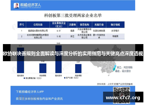 欧协联决赛规则全面解读与深度分析的实用指南与关键亮点深度透视